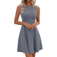 thumbnail image 1 of Admvng Womens Dresses Round Neck Sleeveless Casual A-line Summer Comfortable Everyday Dress, 1 of 9