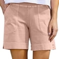 thumbnail image 1 of Admvng Womens Linen Shorts Summer Casual Wide Leg Shorts with Pockets, 1 of 7
