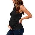 Admvng Womens Maternity Tank Top Ribbed Sleeveless Round Neck Pregnancy ...