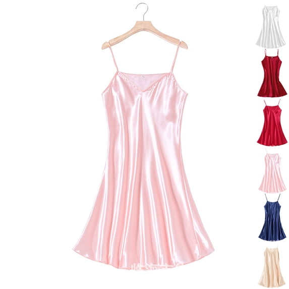 Admvng Womens Nightgown Satin Teddy Lingerie Nightdress Underwear Women's Dresses M-2XL