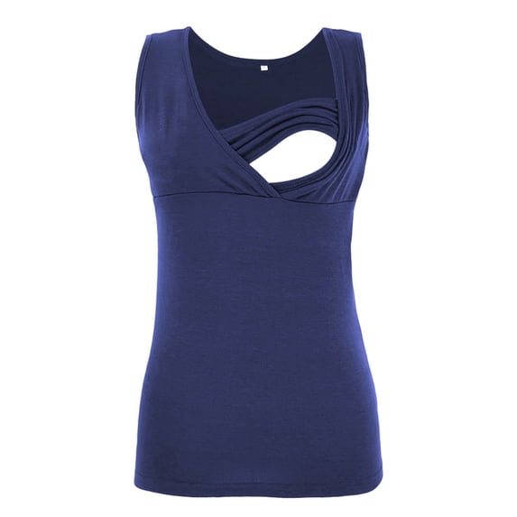 Admvng Womens Nursing Tank Top V-Neck Sleeveless Solid Maternity Cami