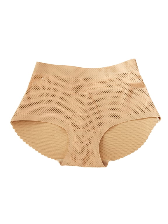 Womens Panties Honeycomb Mesh Butt Padded High Waist Breathable Hip Enhancer Shaping Underwear