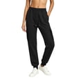 thumbnail image 1 of Admvng Womens Pants Cuffed Hem Drawstring Elastic Waist Casual Full Length Trousers with Pockets, 1 of 8