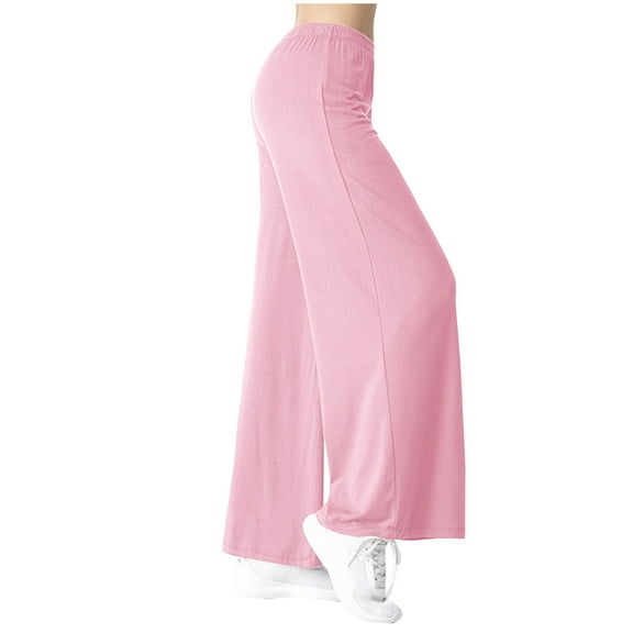 Admvng Womens Pants High Waist Wide Leg Yoga Casual Sweatpants Comfy Loose Trousers M-3XL