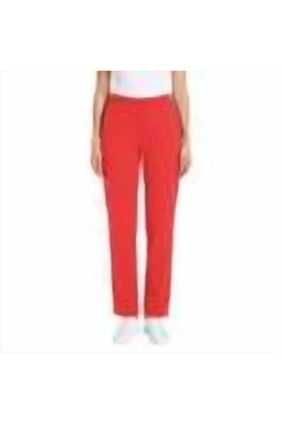 Womens Pants Solid Color Loose Work Uniform Loose Tight Waist Trousers Pocket Nursing Uniform Full Length Pants S-2XL
