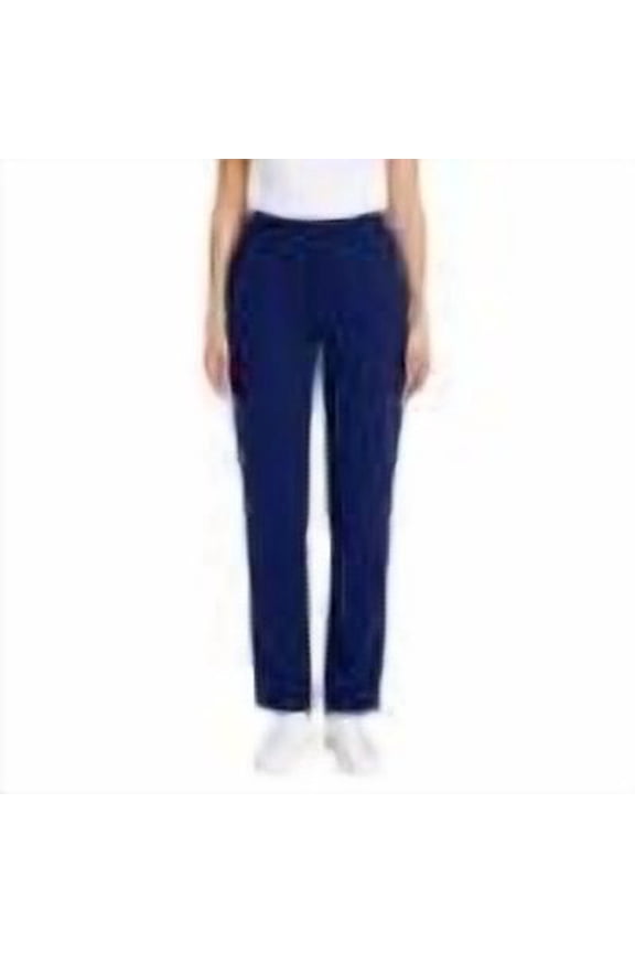 Womens Pants Solid Color Loose Work Uniform Loose Tight Waist Trousers Pocket Nursing Uniform Full Length Pants S-2XL