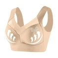thumbnail image 1 of Admvng Womens Plus Size Bralette Wireless Mesh V-Neck Comfy Bra, 1 of 6