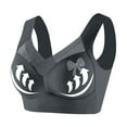 thumbnail image 1 of Admvng Womens Plus Size Bralette Wireless Mesh V-Neck Comfy Bra, 1 of 6