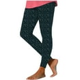 thumbnail image 1 of Admvng Womens Print Leggings Casual Summer Yoga Workout Compression Pants with Pockets, 1 of 4