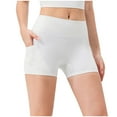 thumbnail image 1 of Admvng Womens Shorts Casual Solid Color High Waist Outwear Sports Shorts Pocketed S-2XL, 1 of 6