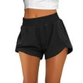 thumbnail image 1 of Admvng Womens Shorts with Pockets Side Zippers Slit Summer Running Sports Pants, 1 of 8