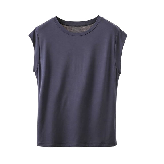 Admvng Womens Soft Tank Tops Crew Neck Sleeveless Breathable Casual Shirts