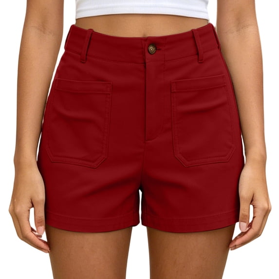 Admvng Womens Summer Casual Shorts with Pockets Soft Business Work Shorts
