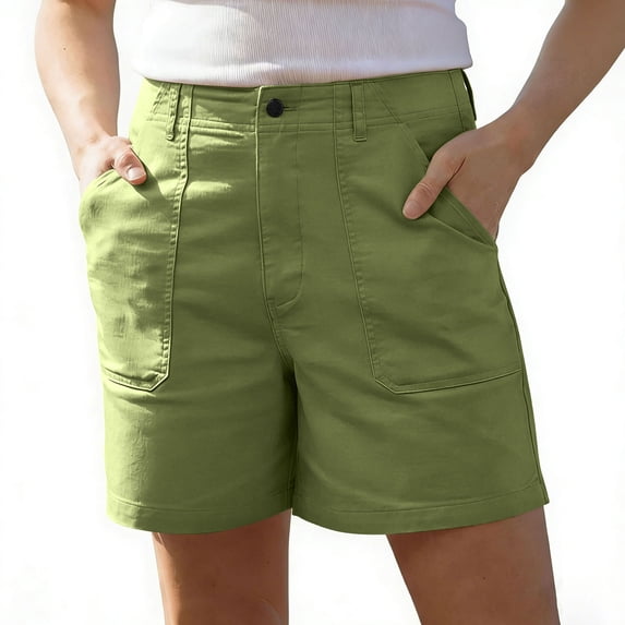 Admvng Womens Summer Casual Shorts with Pockets Soft Everyday Shorts