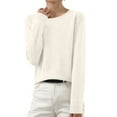 thumbnail image 1 of Admvng Womens Sweaters Long Sleeve Crew Neck Lightweight Casual Tops,Sizes S-3XL, 1 of 6