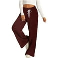 thumbnail image 1 of Admvng Womens Sweatpants Four Season Casual Solid Color Corduroy Elastic Waist Straight Leg Pants Comfy Fall Winter Pants, Size S-3XL, 1 of 5