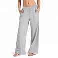 thumbnail image 1 of Admvng Womens Sweatpants Solid Color Casual Wide Leg Oversized Pocket Sweatpants Long Pants, Size S-2XL, 1 of 5