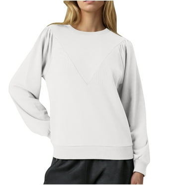 Admvng Womens Sweatshirt Casual Loose Color Blocked Fashionable Round Neck Long Sleeved Loose Sweatshirt Long Sleeved Round Neck Sweatshirt Hooded Sweatshirt, Size S-2XL