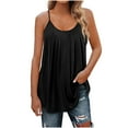 thumbnail image 1 of Admvng Womens Tank Tops Loose Fit Summer Fashion Casual Sleeveless Round-Neck Solid Tank Tops Blouse Vest S-2XL, 1 of 6