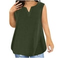 thumbnail image 1 of Admvng Womens Tank Tops Plus Size V-Neck Solid Color Camisole Sleeveless Blouses S-5XL, 1 of 5