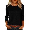 Admvng Womens Tops Glittering Gold Hot Stamping 3/4 Sleeves Elegant Crew Neck Layer Mesh Tops for Women Trendy S-2XL