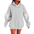 thumbnail image 1 of Admvng Womens Tops Plus Bow Loose Long Sleeved Sweatshirt Pullover Top, Size S-5XL, 1 of 2