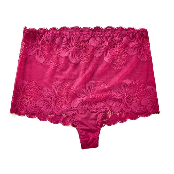 Admvng Womens Underwear Large Size High Waist Thong Lace Skin-friendly Panties, Size XL-4XL