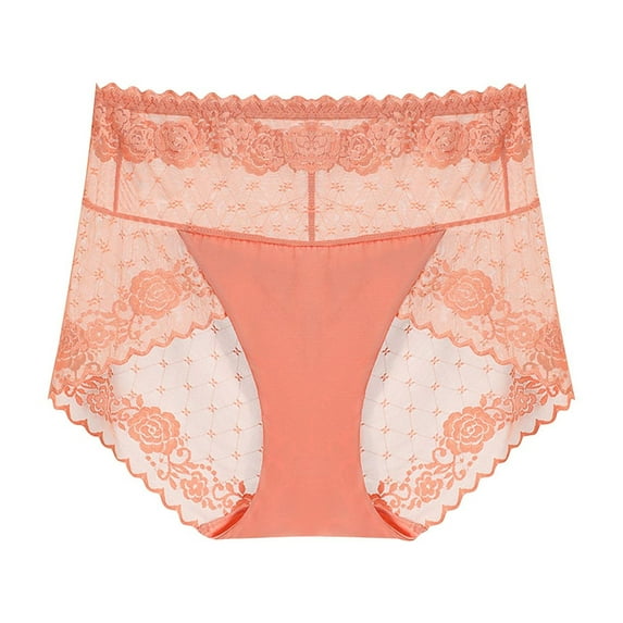 Admvng Womens Underwear Plus Size Solid Color Lace Underwear, Size L-2XL