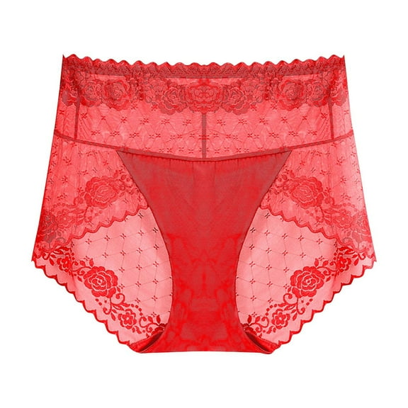 Admvng Womens Underwear Plus Size Solid Color Lace Underwear, Size L-2XL
