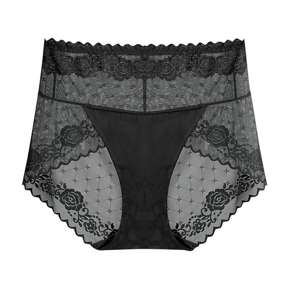 Admvng Womens Underwear Plus Size Solid Color Lace Underwear, Size L-2XL