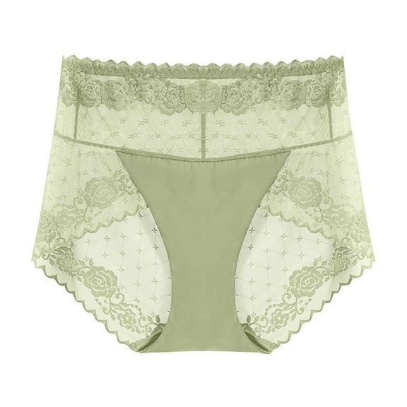 Admvng Womens Underwear Plus Size Solid Color Lace Underwear, Size L-2XL