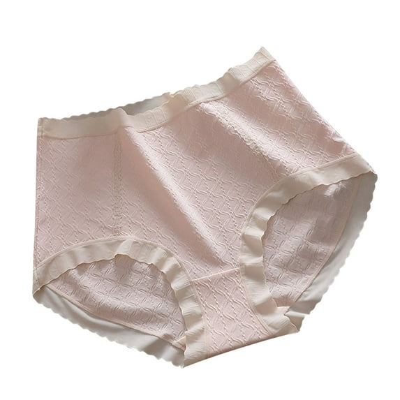Admvng Womens Underwear Solid Color Plus Size High Waist Cotton Pear Shaped Figure Enlarged Underwear, Size XL-5XL