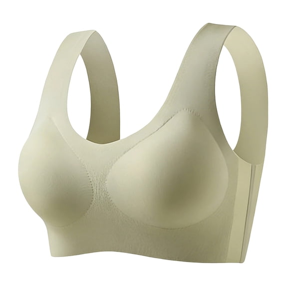 Admvng Womens Wireless Jelly Bra Supportive Seamless Bras Full Coverage Push Up Comfortable No Underwire Bras