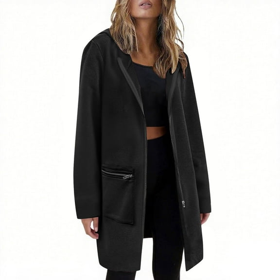 Admvng Womens Zip Up Hoodies Loose Fit Oversized Fleece Sweatshirt with Pockets Casual Warm Winter Jackets For Women Trendy S-2XL