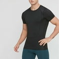 thumbnail image 1 of Admvng Workout Shirts for Men Casual Fashion Solid Color Stretch Running Fitness Short Sleeve Athletic Shirts S-2XL, 1 of 8