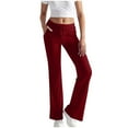 thumbnail image 1 of Admvng Yoga Pants Women High Waisted Yoga Pants with Pockets for Women Workout Leggings Work Dress Pants with Side Pockets S-2XL, 1 of 8