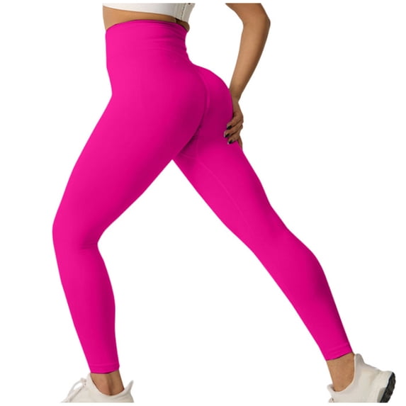 Luvrsol Yoga Pants Women Solid Elastic High Waist Tight Lift The Hip Outdoors Fitness Yoga Pants, Size S-L