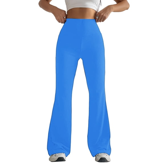 Admvng Yoga Pants Women Solid Tight Fitting Hip Shaping Flared Pants Ladies Leggings, Size S-2XL