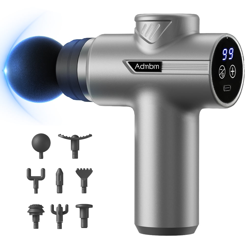Adnbm Massage Gun, Percussion Therapy, 10mm Amplitude w/ Attachments