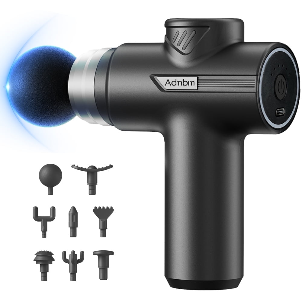 Adnbm Massage Gun, Percussion Therapy, 10mm Amplitude w/ Attachments