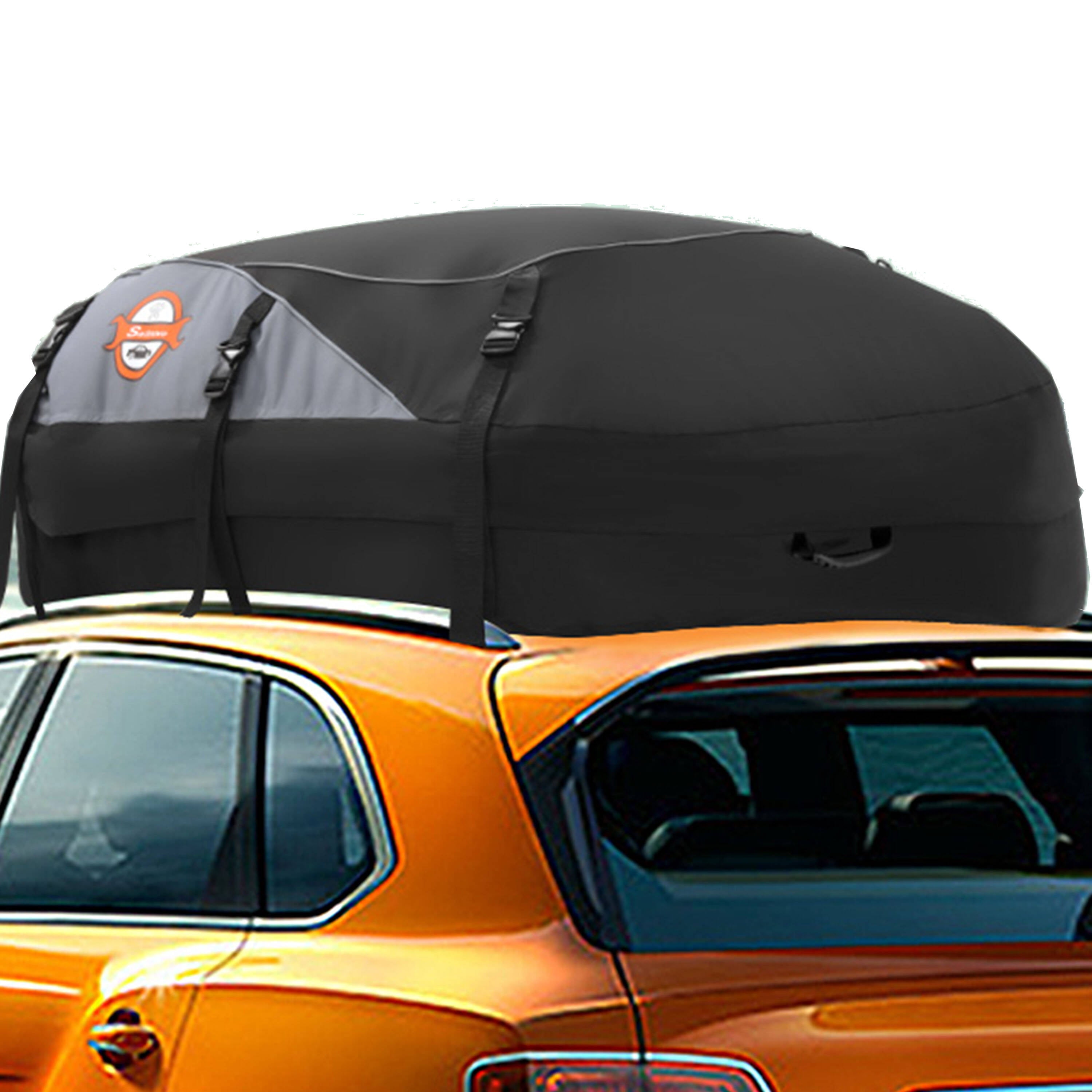 Adnoom Rooftop Cargo Carrier Bag 20 Cubic Feet Waterproof Car Roof Bag  Cargo Carrier Vehicle Soft-Shell Carriers Storage Carrying Bag + 8  Reinforced