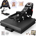 thumbnail image 1 of Adnoom Clamshell Heat Press 15x15 with Slide Out Design, Industrial-Quality Sublimation Press with Dual Tube Heating System, Digital Heat Transfer Machine for T-shirt, Mouse Pad, Pillows, Black, 1 of 9