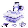 thumbnail image 1 of Adnoom 5 in 1 Heat Press Machine 15x15, 1200W Digital Heat Press, Slide Out Design, 360° Rotation, Heat Transfer Machine for Tshirt Plate Cap Mug, Purple, 1 of 8