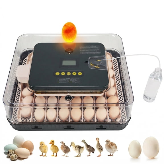 Adnoom 56 Egg Incubator Chicken Incubators for Hatching Eggs with Automatic Egg Turner and Humidity Temp Control, Egg Hatcher Incubator with Egg Candler for Chicken Ducks Bird Quail