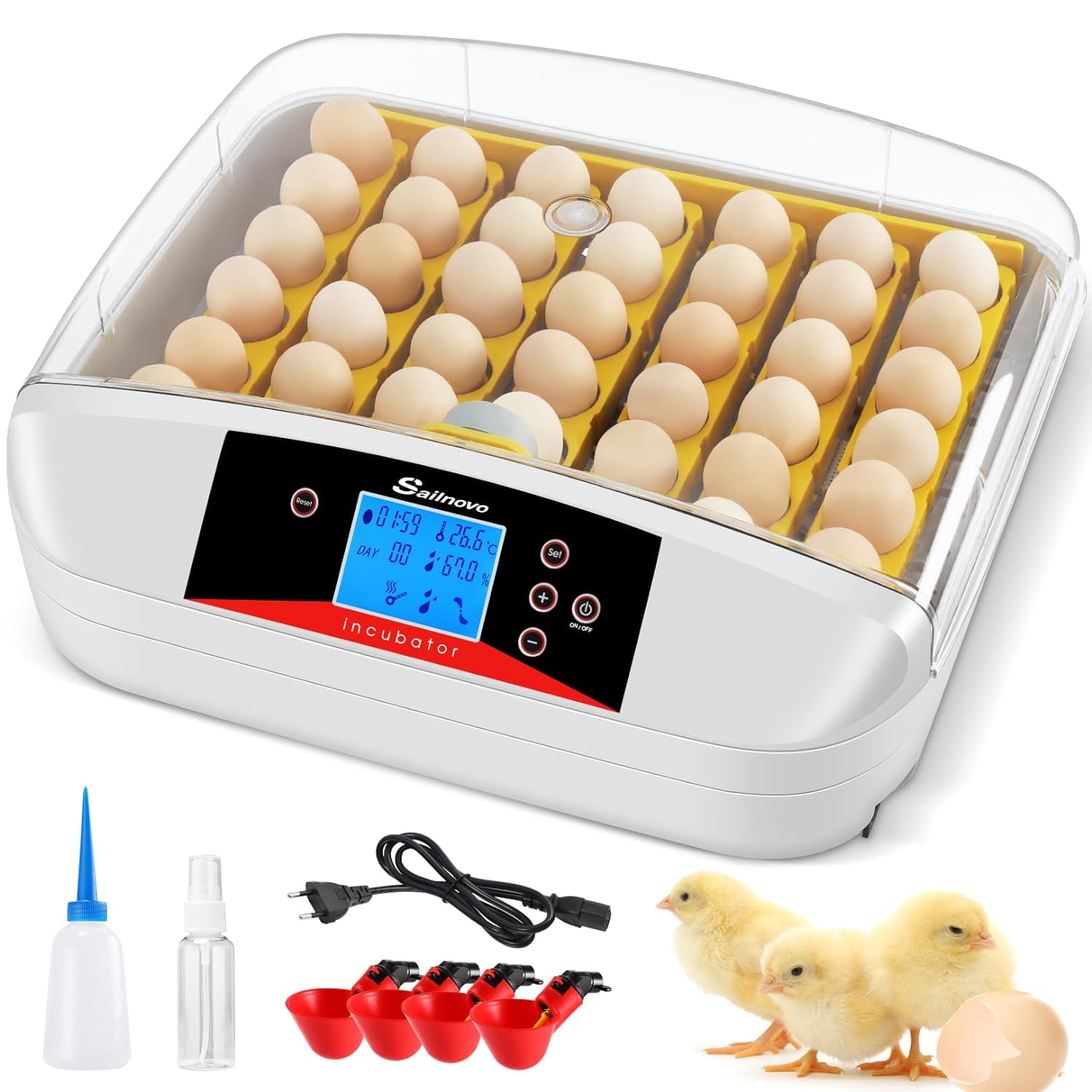 Adnoom Automatic Egg Incubator with 42 Hatching Chicks with Fully