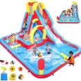 thumbnail image 1 of Adnoom 12-in-1 Bounce House with 480W Blower, Inflatable Water Slide for Big Kids, Jumping Castle with Dual Pools, Water Cannon, Basketball Hoop & Obstacle Crossing, Water Park for Backyard, 1 of 9