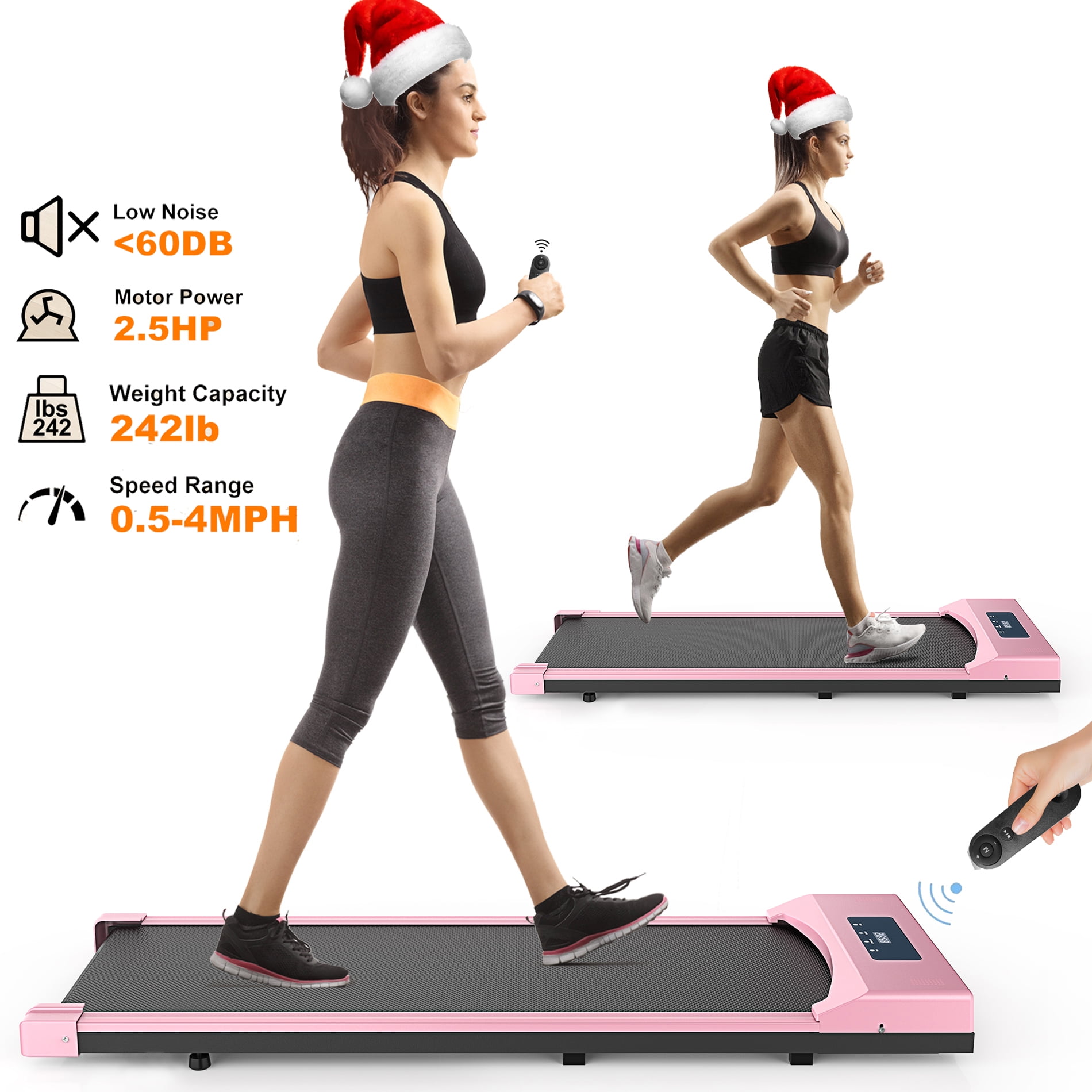 Adnoom Under Desk Treadmill,2.5HP InstallationFree Slim Flat Compact