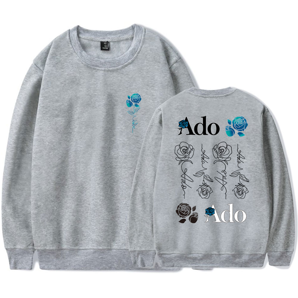 Ado Blue Rose Logo Crewneck Hibana World Tour 2025 Merch Cosplay Unisex