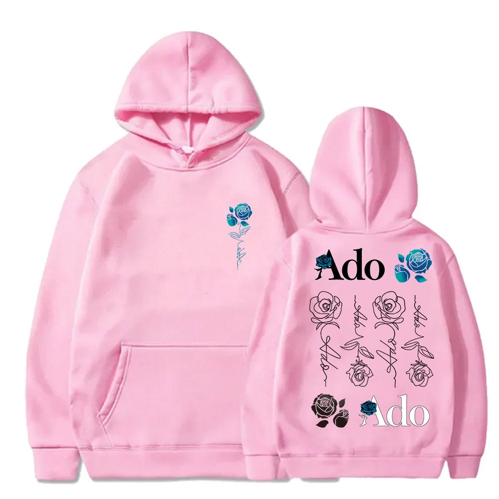 Ado Blue Rose Logo Hoodies Hibana World Tour 2025 Merch Pullovers