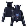 thumbnail image 1 of Ado Cat Ear Fashion Street Trendy Hoodie Women's Short Sportswear, 1 of 2